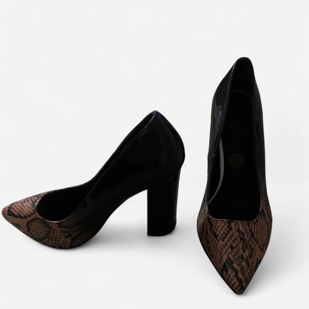 Snake Print Pumps